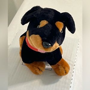 Rhode Island Novelty Black and Brown Rottweiler‎ Dog Plush 8” X 5” Vintage EUC